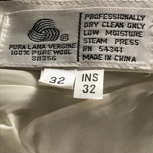 NWOT - Louis Raphael Gray 100% Pure Virgin Wool Dress Pleated Cuffed Trousers - Picture 4 of 10